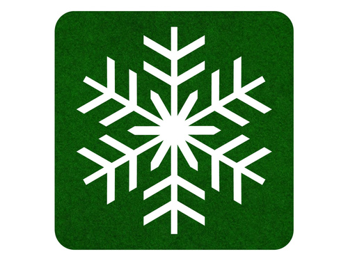Podstawki kwadratowa pod kubek - Śnieżynka - 10 cm - 4 szt.