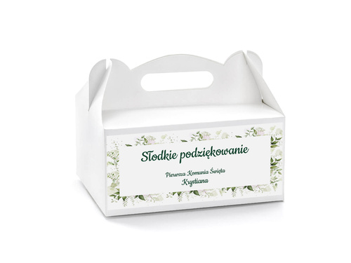 Decorative cake box white - 6 pc
