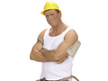 Yellow worker's helmet