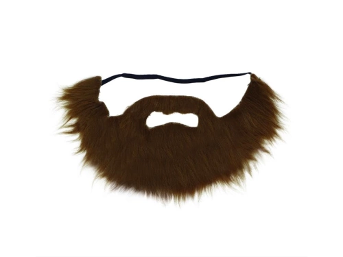 Beard and mustache with elastic gum