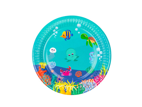 Birthday plates Underwater World - 18 cm - 6 pcs.