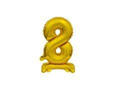 Balon foliowy stojący cyfra 8 złota - 38 cm