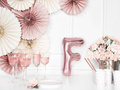 Foil balloon letter "F" pink and gold - 35 cm