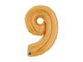 Balon foliowy cyfra 9 złoty - 26" - 1 szt.