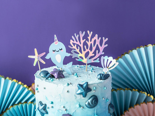 Underwater Land cake toppers - 4 pcs.