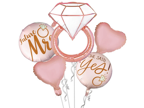 Set of foil balloons for bachelorette party - 5 pcs.