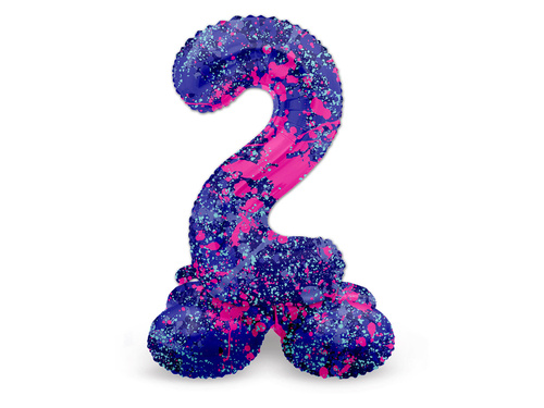 Foil balloon standing number 2 Blobs - 41 cm - 1 pc.