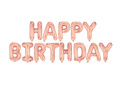 Happy Birthday foil balloon - rose gold