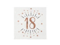 Eighteenth birthday party napkins Sparkling pink gold - 33 cm - 10 pcs.
