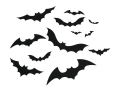 Paper bats stickers - 8 pcs.