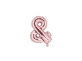 Foil balloon sign "&" pink and gold - 35 cm
