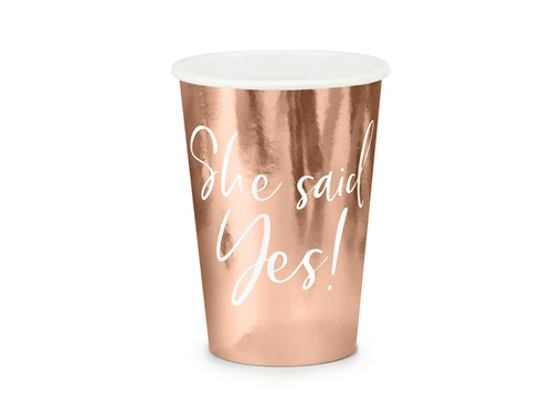 She said yes cups! rose gold - 220 ml - 6 pcs.