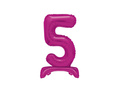 Balon foliowy stojący cyfra 5 różowy - 76 cm - 1szt.