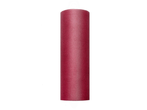 Smooth maroon tulle - 15 cm x 9 meters - 1 item.