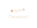 Baner urodzinowy "My 1st Birthday" - 154 cm x 19 cm - 1 szt.