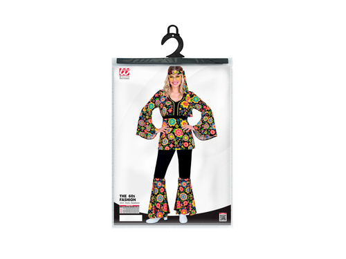 Strój Hipiski z Lat 60. - kolorowe kwiaty