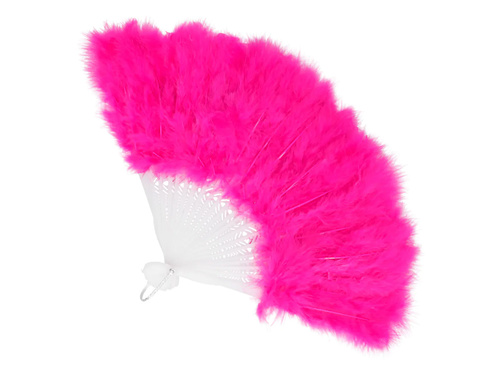 Pink feather fan