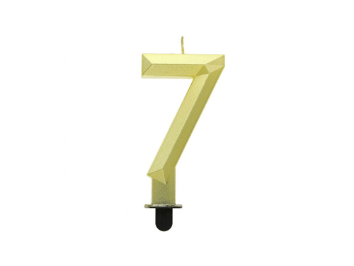 Candle number diamond gold - 7 - seven