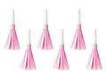 Gwizdki trąbki rozwijane opalizujące różowe - 6 szt