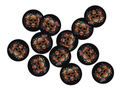 Dia De Los Muertos double-sided decoration - 12 pcs.