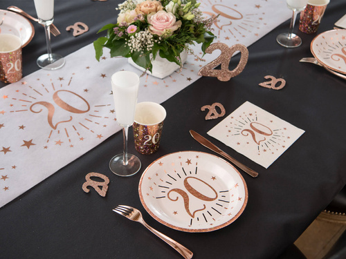 Twentieth Birthday Sparkling pink gold napkins - 33 cm - 10 pcs.