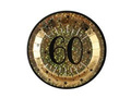 Sparkling sixtieth birthday plates - 22,5 cm - 10 pcs.