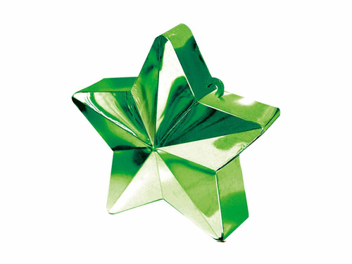 Helium filled balloon weights - Star green - 170 g.