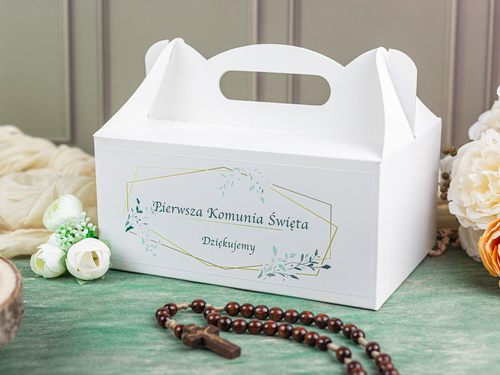 Decorative cake box white - 6 pc