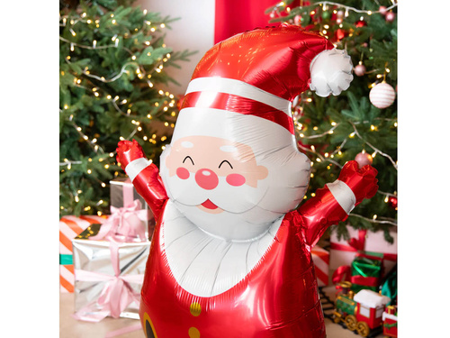 Balon foliowy stojący Święty Mikołaj - 70 x 147 cm - 1 szt.