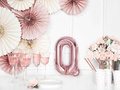 Foil balloon letter "Q" pink and gold - 35 cm
