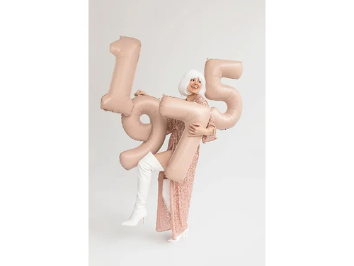 Number 9 Beige Foil Balloon - 72 cm - 1 pc
