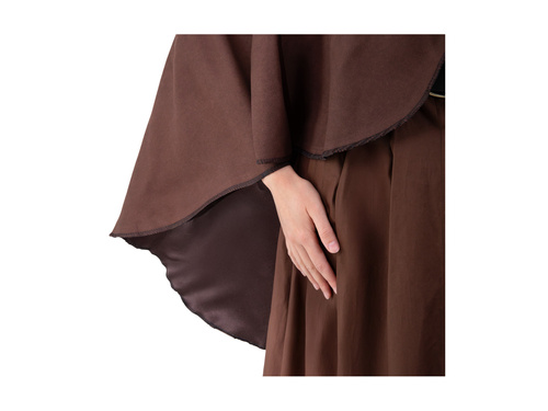 Peleryna z kapturem - brązowa - 90 cm