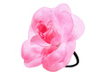 Pink flower hair tie - 1 pc