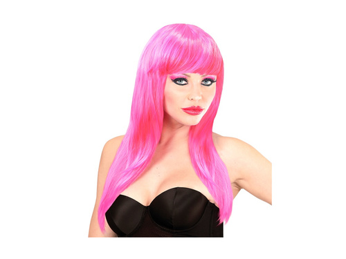 Gorący róż peruka Vogue