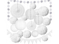 Zestaw dekoracji biały - 18 szt.