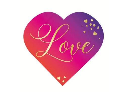 Love ombre heart napkins - 33 cm - 10 pcs.