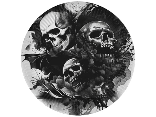 Halloween plates Spooky Skulls - 18 cm - 6 pcs.