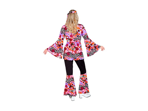 Strój odjazdowe lata 70-te - różowe drobne bąbelki