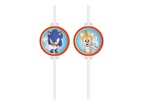Sonic birthday straws - 4 pcs.