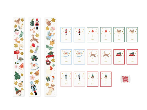 Naklejki świąteczne Merry Christmas - 52 szt.