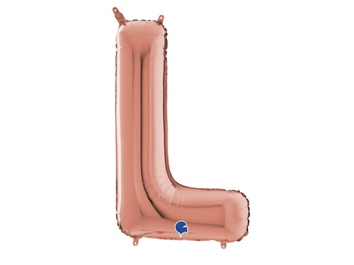 SuperShape Letter "L" Rose Gold Foil Balloon - 66 cm - 1 pc