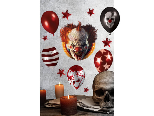 Dekoracja na ścianę Klaun na Halloween