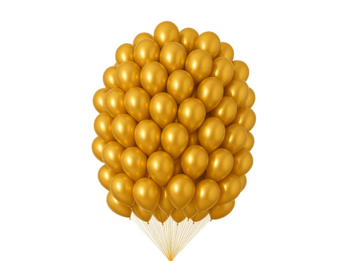 Metallic gold latex balloons - 30 cm - 50 pcs.