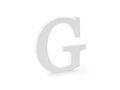 Wooden decoration letter G - white