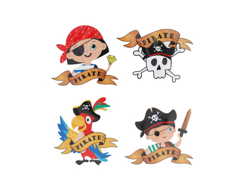 Pirates stickers - 16 pcs.