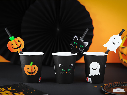 Halloween Spirit Cat Pumpkin cups - 250 ml - 6 pcs.