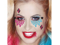 Colours adhesive face jewellery