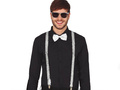 Silver sequins Suspenders