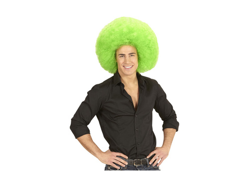 Zielona duża peruka afro wysokiej jakości