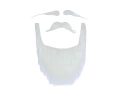 White beard, mustache and eyebrows